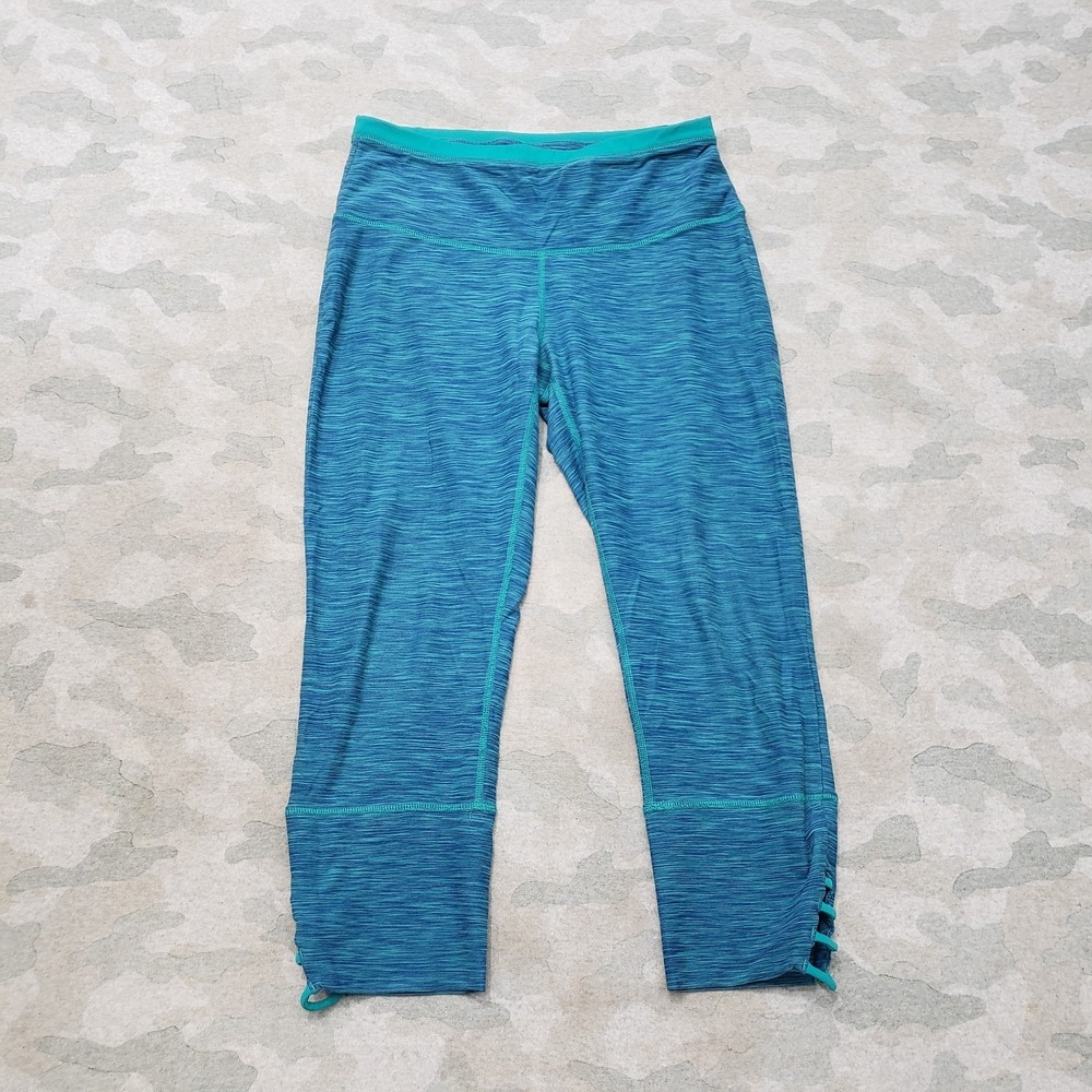 Prana Legging Womens Small Blue Capri Pull On Gym Outdoors Hiking Travel